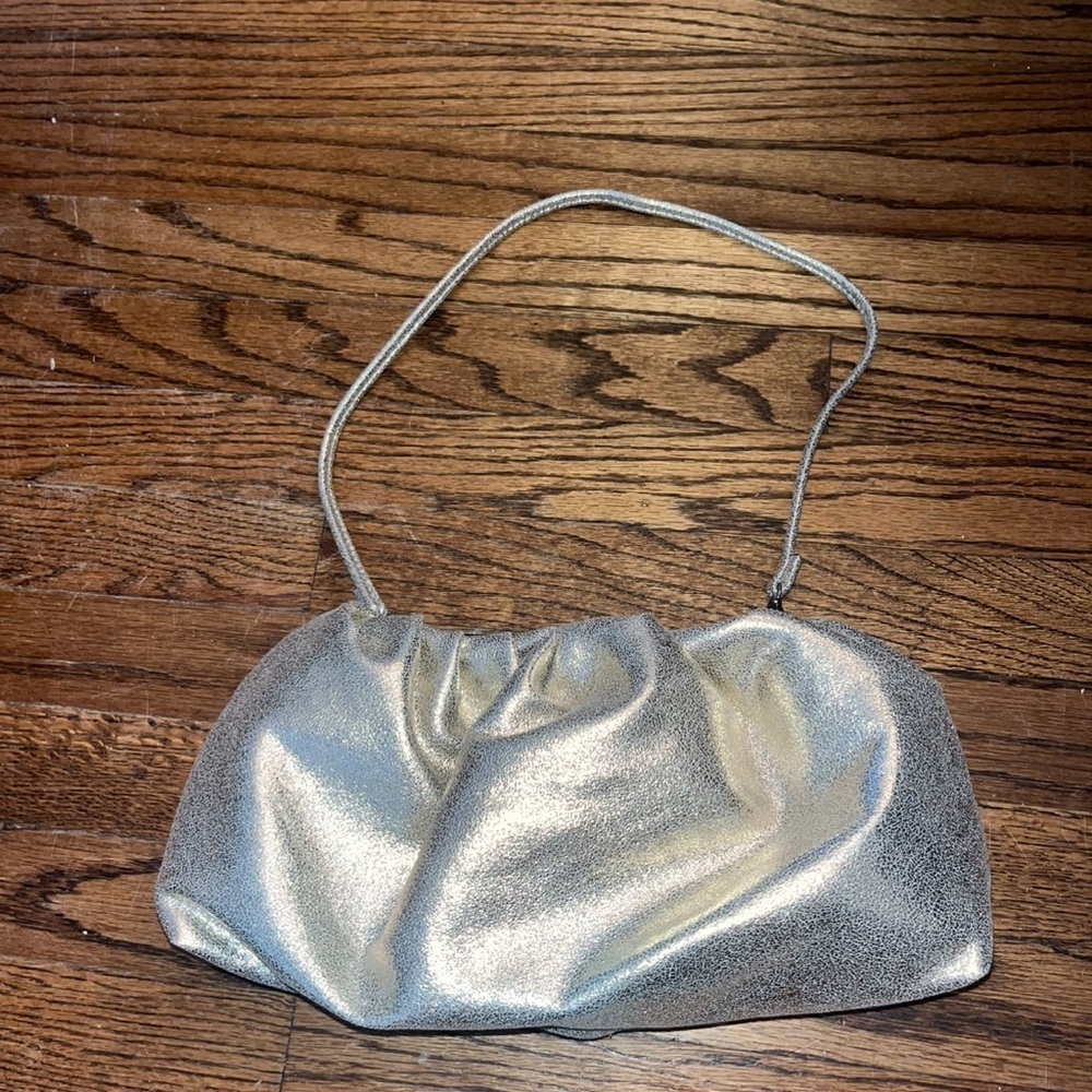 NEW Express Silver Mini Bag Modern Metallic with strap! - Picture 2 of 4